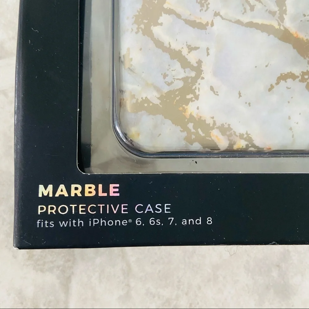 NWT Havana Night silver marble protective iPhone case size 6, 6S, 7 & 8
